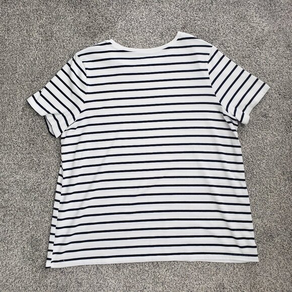 Lane Bryant women’s Short Sleeve Striped T-Shirt, Nice Condition, "Weekends" - Picture 2 of 7